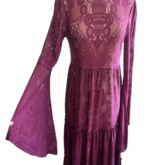 Killstar Hecate dress in plum size large stevie nicks - Picture 3 of 5